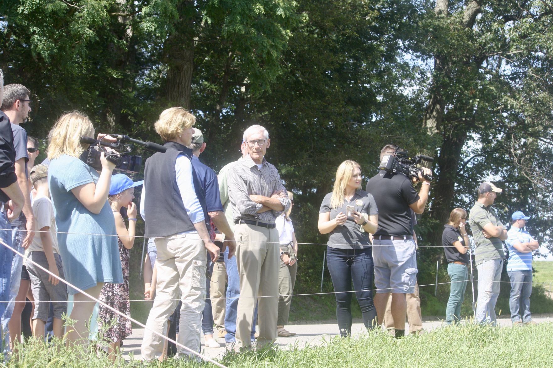 Gov. Evers and Sen. Baldwin tour Gearing Oakdale Farms
